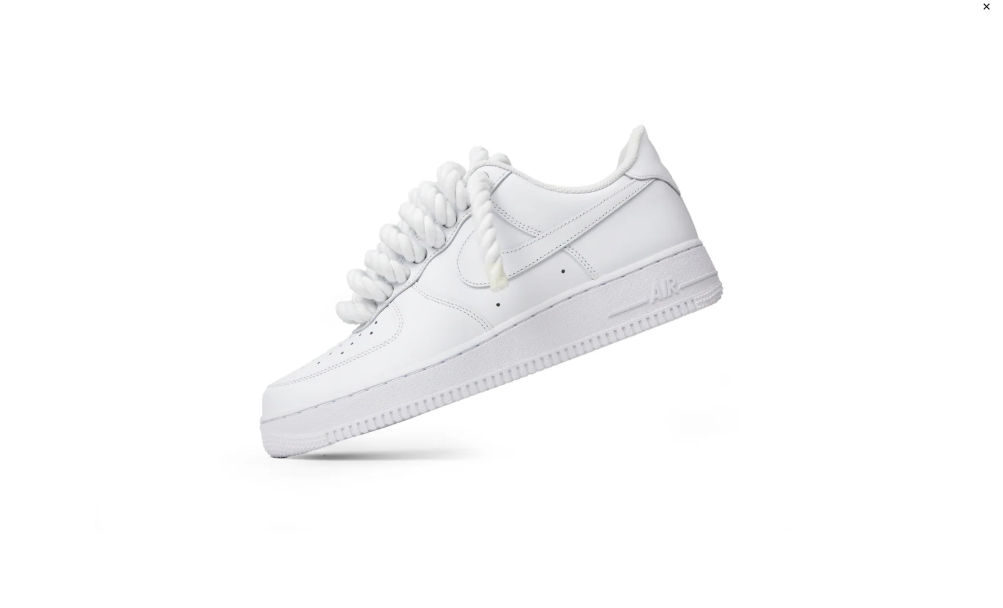 AIR FORCE 1 WHITE ROPE LACES WHITE