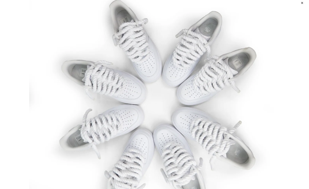 AIR FORCE 1 WHITE ROPE LACES WHITE