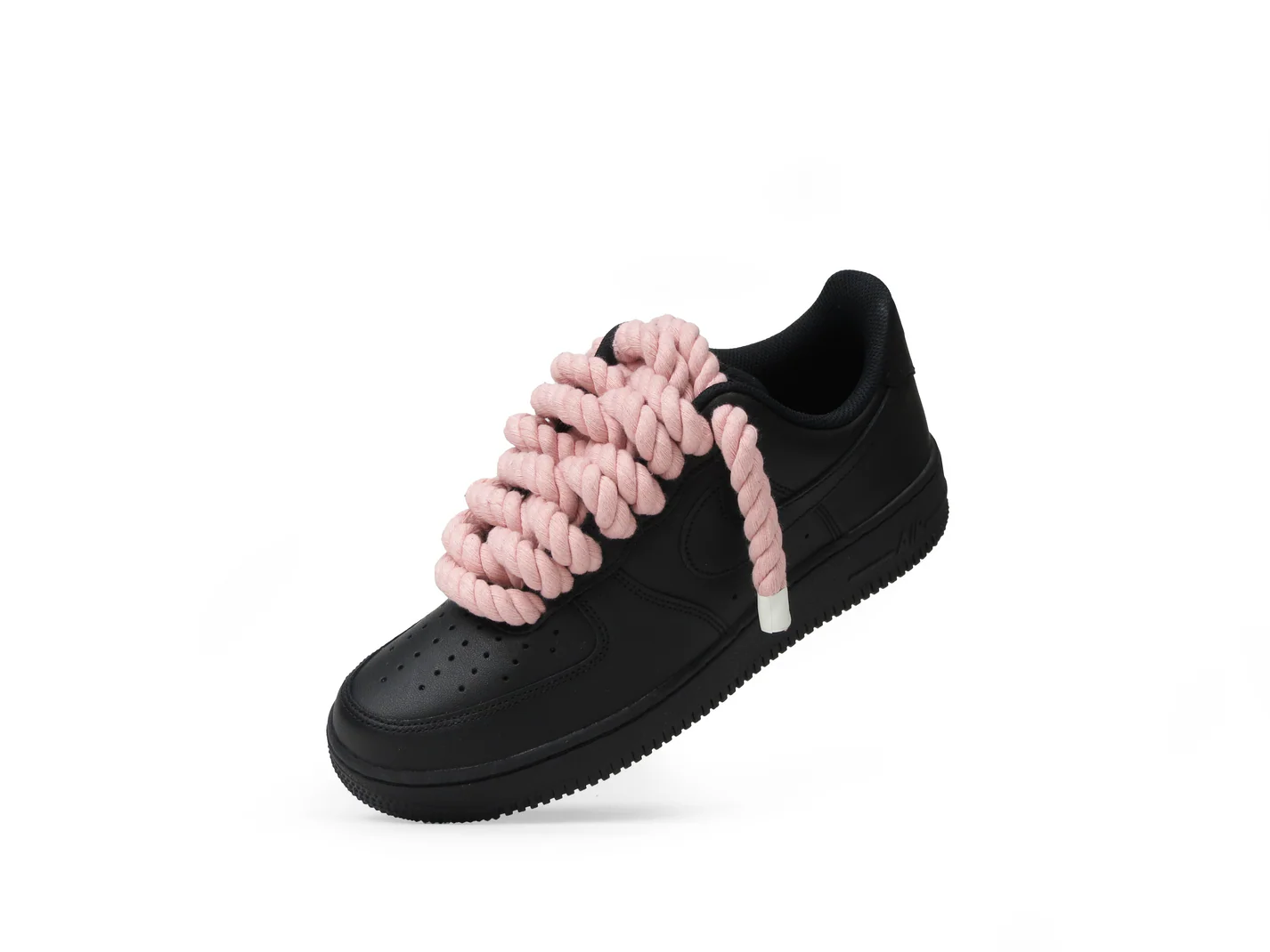 AIR FORCE 1 BLACK ROPELACES PINK